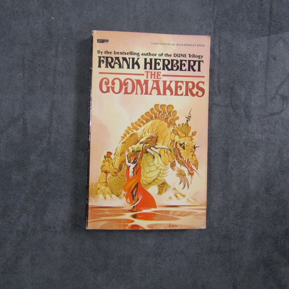 Frank Herbert The Godmakers Book OS Tan Vintage Sci-Fi Paperback 1978